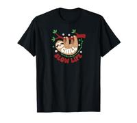 Cute Sloth Sleeping on a Tree Branch Lazy Relax Camiseta