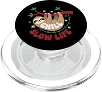 Cute Sloth Sleeping on a Tree Branch Lazy Relax PopSockets PopGrip para MagSafe