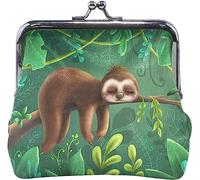 Cute Sloth Sleeps On A Branch Pouch - Cartera pequeña - Monedero con Cambio de candado para Mujer y niña