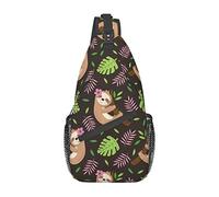 Cute Sloth Sling Bag Senderismo Daypack Crossbody Hombro Mochila Travel Chest Pack para Hombres Mujeres