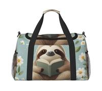 Cute Sloths Reed Book - Bolsa de viaje resistente al agua, compacta, para deportes, gimnasio y fin de semana para hombres y mujeres