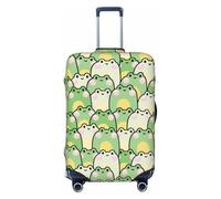 Cute Smile Frog Green Kawaii - Fundas elásticas para equipaje de viaje, 45,7 a 81,3 cm, Black, M