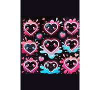 Cute Smiley : Lined Journal Notebook, (Black), 150 page, Medium 5.5 inch x 8 inch , -150 page GSM STANDARD Paper