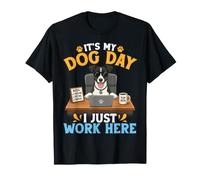 Cute Smooth Fox Terrier Boss It's My Dog Day I Just Work Here Camiseta