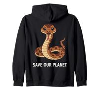 Cute Snake Nature Conservation Save Planet Hombres Mujeres Niños Sudadera con Capucha