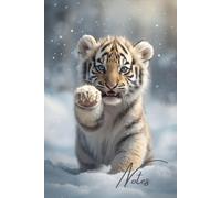 Cute Snow Tiger Cub Notebook: A 6" x 9" (A5) Dotted Notebook for Jotting Down Ideas, Note Taking, To Do Lists Journaling etc.