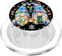 Cute Snowflake Pattern and Christmas GNOME Christmas Lights PopSockets PopGrip para MagSafe