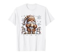 Cute Snowflake Patterns and Pumpkin Spice GNOME For Winter Camiseta