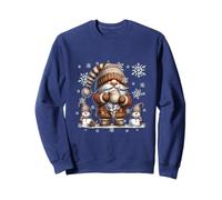 Cute Snowflake Patterns and Pumpkin Spice GNOME For Winter Sudadera