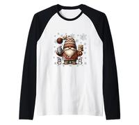 Cute Snowflake Patterns For Christmas Pumpkin Spice GNOME Camiseta Manga Raglan