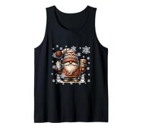 Cute Snowflake Patterns For Christmas Pumpkin Spice GNOME Camiseta sin Mangas