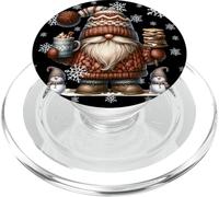 Cute Snowflake Patterns For Christmas Pumpkin Spice GNOME PopSockets PopGrip para MagSafe