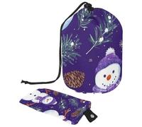 Cute Snowmen Have Fun in Winter Holidays 2_13 - Bolsa de cosméticos con cordón, organizador multifuncional para maquillaje y artículos de tocador, Multicolor 08,