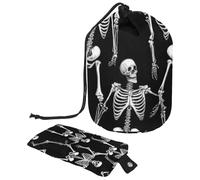 Cute Snowmen Have Fun in Winter Holidays 2_13 - Bolsa de cosméticos con cordón, organizador multifuncional para maquillaje y artículos de tocador, Multicolor 18,