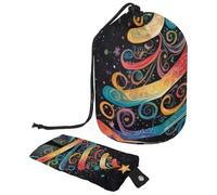 Cute Snowmen Have Fun in Winter Holidays 2_8 - Bolsa de cosméticos con mini bolsa con cremallera, bolsa de aseo de viaje para mujer, organizador de maquillaje con cordón, bolsa portátil impermeable,