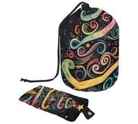 Cute Snowmen Have Fun in Winter Holidays 2_8 - Bolsa de cosméticos con mini bolsa con cremallera, bolsa de aseo de viaje para mujer, organizador de maquillaje con cordón, bolsa portátil impermeable,