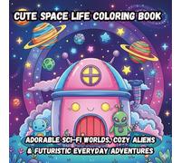 Cute Space Life Coloring Book: Adorable Sci-Fi Worlds, Cozy Aliens & Futuristic Everyday Adventures