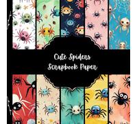 Cute Spiders Scrapbook Paper, Halloween Junk Journal Paper, Kawaii Spooky Decorative Paper, DIY Projects, Origami, Collage Sheets, Decoupage Paper, 10 Designs, Double Sided