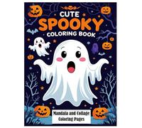 Cute Spooky Coloring Book: Collage and Mandala Coloring Pages