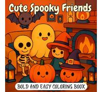 Cute Spooky Friends: A Kawaii Halloween Coloring Book with Ghosts, Pumpkins, Witches & Friendly Monsters for Kids and Adults