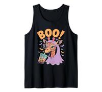 Cute Spooky Funny Halloween Giraffe Ghost Boo Camiseta sin Mangas