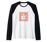 Cute Spooky Ghost Boo Funny Ghost Fiesta de Halloween Camiseta Manga Raglan