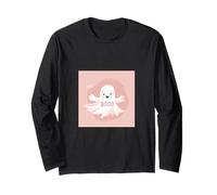 Cute Spooky Ghost Boo Funny Ghost Fiesta de Halloween Manga Larga