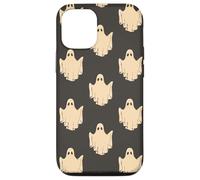 Cute Spooky Ghost Goth Retro Groovy Halloween Black Carcasa para iPhone 12/12 Pro