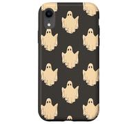 Cute Spooky Ghost Goth Retro Groovy Halloween Black Carcasa para iPhone XR