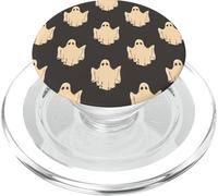 Cute Spooky Ghost Goth Retro Groovy Halloween Black PopSockets PopGrip para MagSafe