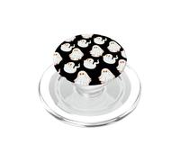 Cute Spooky Ghost Pastel Goth Retro Groovy Halloween Black PopSockets PopGrip para MagSafe