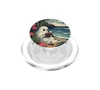 Cute Spooky Ghost Reading Book Summer Tropical Beach Reader PopSockets PopGrip para MagSafe