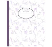 Cute Spooky Purple Composition Notebook - College Ruled, 7.5x9.25", 110 Pages: Halloween Aesthetic School Notebook | Fun Back to School Journal with ... Purple Theme | College Ruled Lined Paper