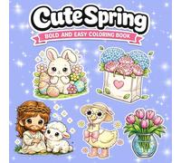 Cute Spring Bold & Easy Coloring Book