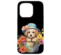 Cute Spring Flower Graphic For Women Golden Retriever Mom Carcasa para iPhone 15 Pro