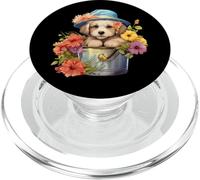 Cute Spring Flower Graphic For Women Golden Retriever Mom PopSockets PopGrip para MagSafe