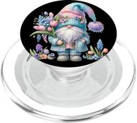 Cute Spring GNOME For Women with Hello Spring Tulip Flowers PopSockets PopGrip para MagSafe