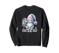 Cute Spring GNOME For Women with Hello Spring Tulip Flowers Sudadera