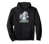 Cute Spring GNOME For Women with Hello Spring Tulip Flowers Sudadera con Capucha