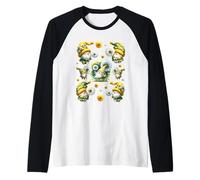 Cute Spring Gnome Stuff For Women And Girls Dandelion Flower Camiseta Manga Raglan