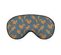 Cute Squirrel Animal Pattern Weighted Eye Mask Sleep Blindfold Correas ajustables para la cabeza Cubierta para los ojos