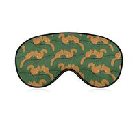 Cute Squirrel Animal Pattern Weighted Eye Mask Sleep Blindfold Correas ajustables para la cabeza Cubierta para los ojos