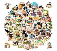 Cute Stickers, 50X Cute Animal Luggage Stickers, Wildlife Themed Adhesive Designs for Laptop, Cat Stuff, Water Bottle Decorations, Scrapbook Art Supplies
