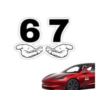 Cute Stickers - 67 Number Shape Waterproof UV Resistant Stickers for Kids and Family | Strong Adhesive Cartoon Decals for Indoor and Outdoor Use, Perfect for Fridge, Planner, Home, Car, Notebook, Lunc