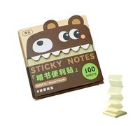 Cute Sticky Notes - 100 hojas reutilizables extraíbles translúcidas | Bloc de notas adhesivas para escuela, oficina, trabajo, hogar, aula, estudio, diario, planificador, escritorio, papelería