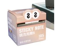 Cute Sticky Notes, Cartoon Memo Pads, Self Adhesive Writable Sheets, Easy Pull Out Design, Compact Size, Multi color, Pack of 1, Excellent for School, Office, Kids, Friends