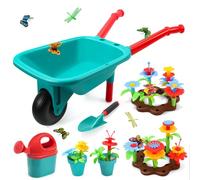cute stone Juego De Herramientas De Jardinería para Niños, Juguetes De Jardín con Carretilla, Regadera, Pala, Juguete De Construcción para Jardín De Flores, Juguete De Simulación para Exteriores