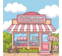 Cute Storefront Coloring Book for Adults: Simple Designs Coloring Book for Adults, Large Print Coloring Book