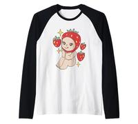 Cute Strawberry Baby Kawaii Fruit Camiseta Manga Raglan