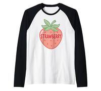 Cute Strawberry Girl Just a Girl Who Loves Strawberries Camiseta Manga Raglan